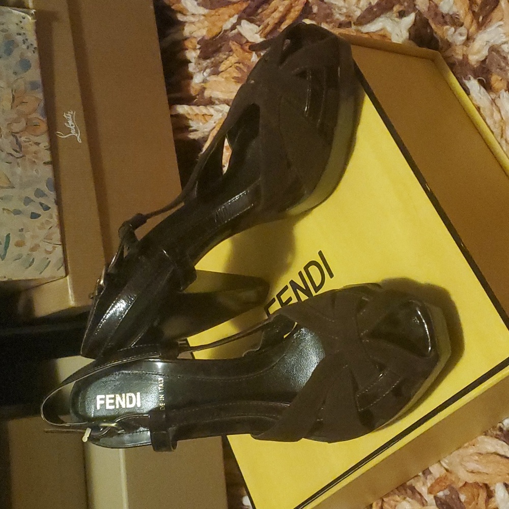 Fendi Heels Brown NEW - Picture 6 of 16